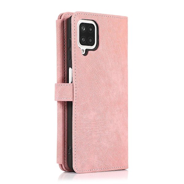 Kompatibel med Samsung Galaxy A12 4G / 5G Dream 9-Korts Plånbok Dragkedjeväska Läder Telefonfodral-xindaren Pink