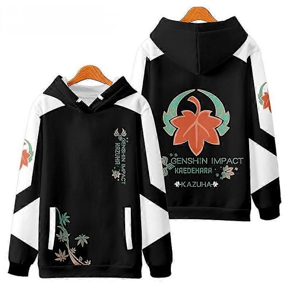 Genshin Impact Kaedehara Kazuha Hoodie Sweatshirt Anime Genshin Kazuha Cosplay Kostume Streetwear Hoodie Jakke Kvinder Mænd-Xin Kazuha Pullover Kids 150cm Genshin Impact