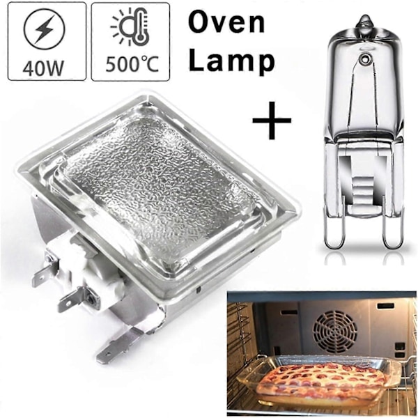 40W 220V Uunin Lampunpidike ja G9 Polttimo 500C kestää Korkeaa Lämpötilaa BBQ Uunin Valo BBQ Mikroaaltouunin Polttimo (Koko : 220V)-xindaren