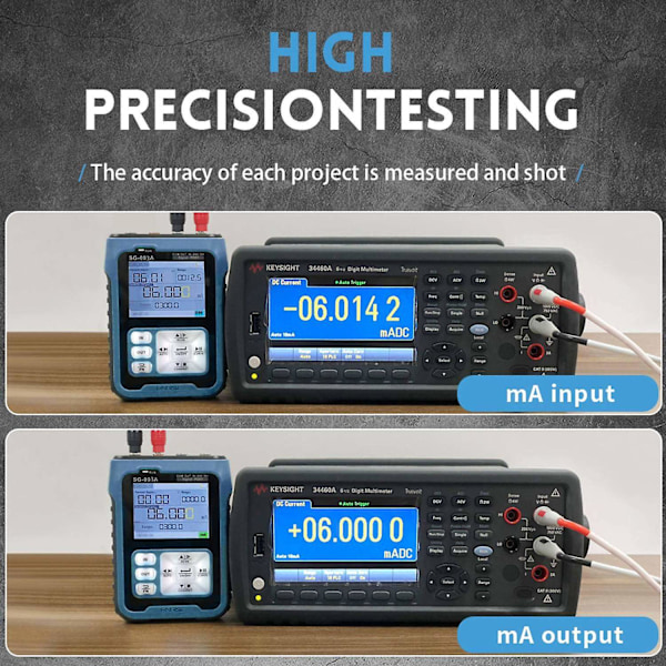 FNIRSI Portabel Handhållen 0-10V 4-20mAh Justerbar Strömspänningssimulator Signals Generator Källa-Xin