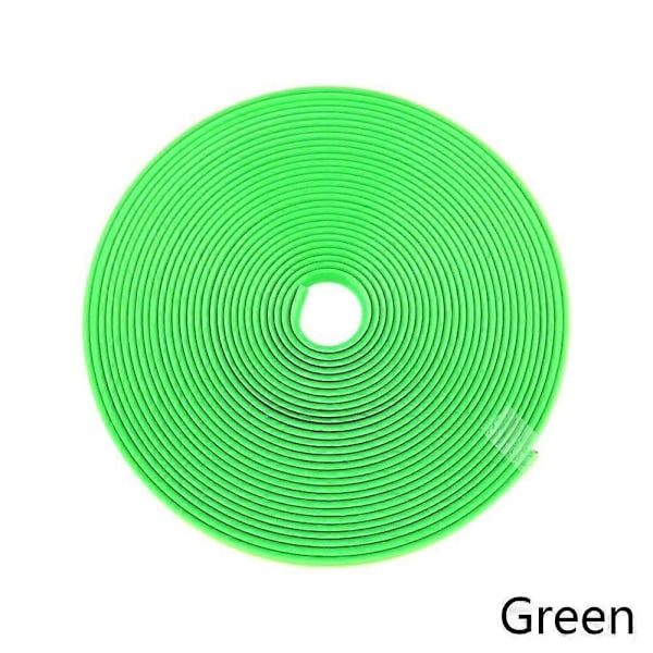 8M/Rulle Bilhjul Nav Däck Skyddsring Anti-kollisionsremsa Gummi Formning Trim Däckskydd Linje-xindaren green