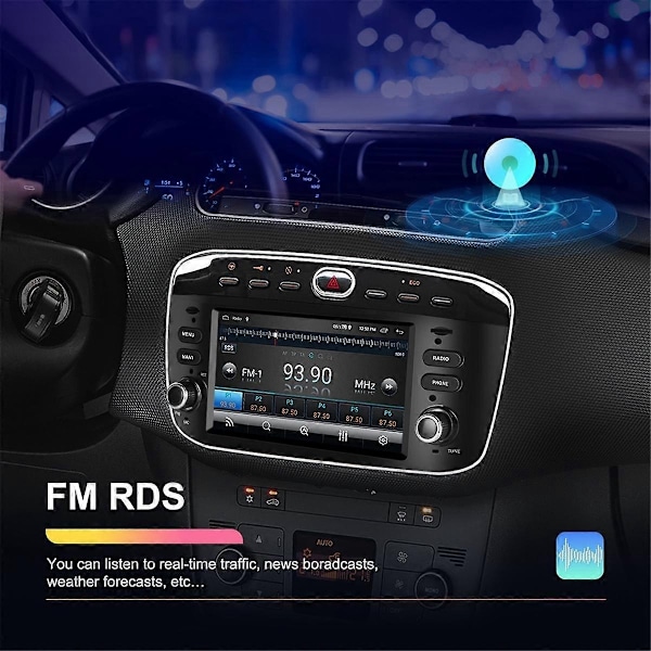 android 2 Din Bilradio Kompatibel med Punto 2010-2016 2012-2015 Multimedieafspiller Wifi GPS Navigation Stereo-xindaren
