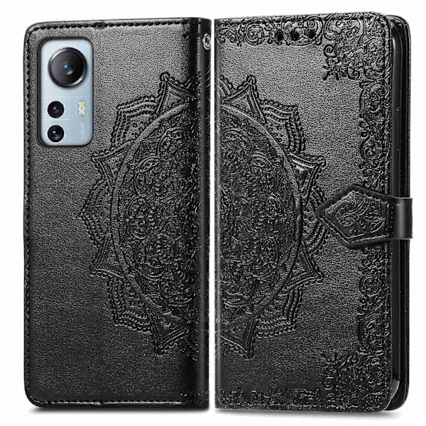 för Xiaomi 12 Lite Mandala Blomma Präglat Horisontellt Flip Läder Telefonfodral-Xin