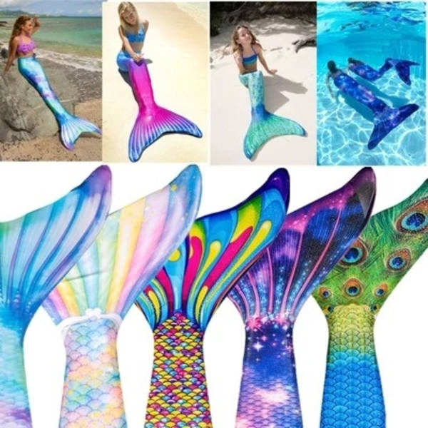Kestävä lasten merenneitopyrstö uimiseen, Monofin sisältyy värikäs-Xin colorful XL