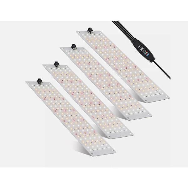 540 LED Vekstlys Fullspektrum Innendørs Plantevekstlampe 4 Panel Dimbar Timer-xindaren