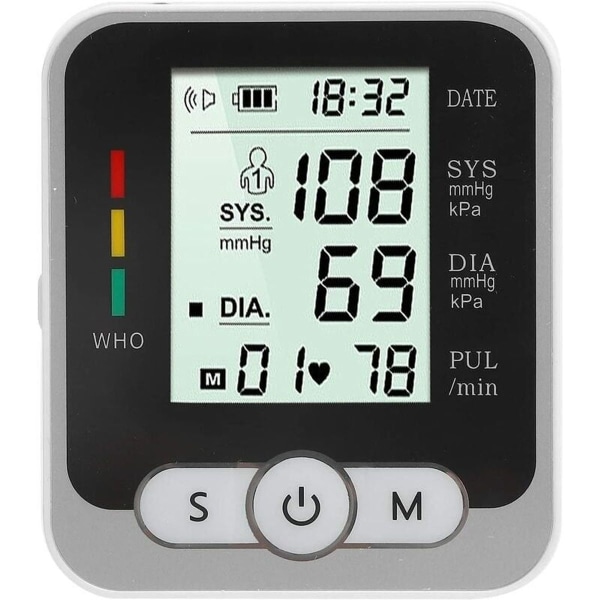 Bärbar digital blodtrycksmätare för handleden, professionell-Xin