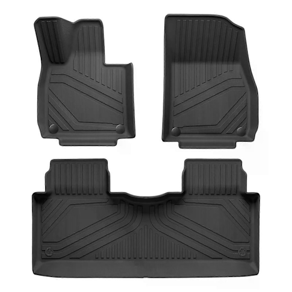 Kompatibel med Xpeng G6 Bilmåtter Bagagerumsbakke TPE 3D Xiaopeng Fodmåtte Vandtæt Lugtfri Bakkessæt SORT-xindaren 3pcs floor mats
