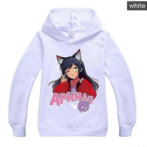 Ny Pojkar Flickor Casual Långärmad Hoodie Aphmau Barn Huvtröja Tröjor Toppar Present-Xin White 3-4Years