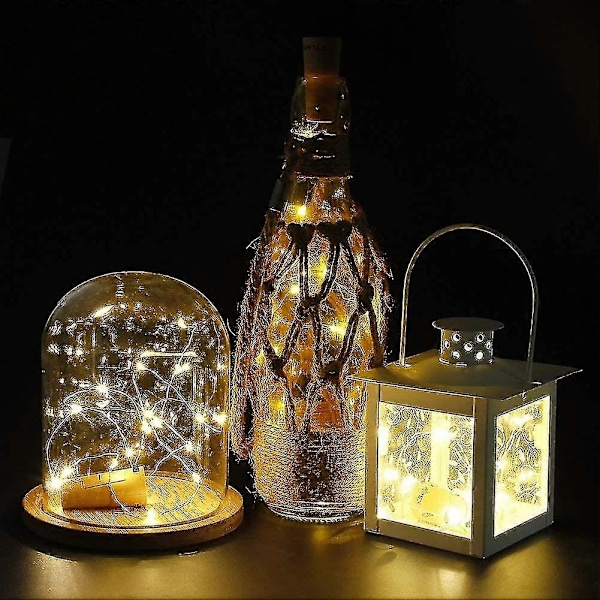 12 st Flasklampor, Korklampor för Vinflaskor, 2m 20 Led Slingor-Xin