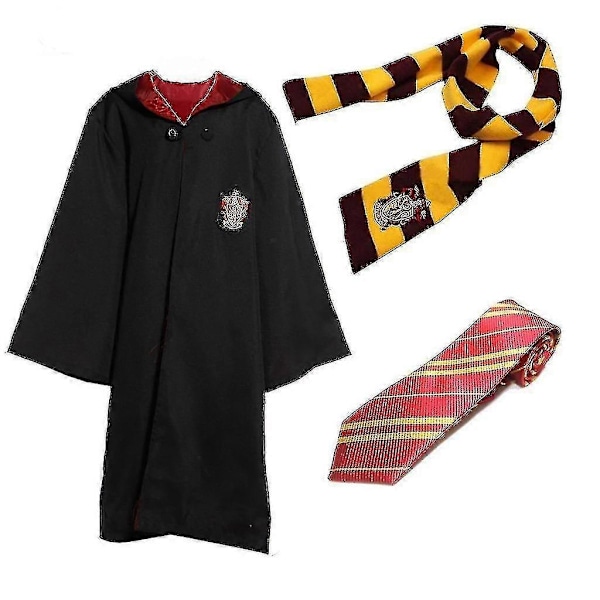 Harry Potter Gryffindor Ravenclaw Slytherin Kappa Mantel Slips Kostym Halsduk-xindaren Gryffindor Child 135