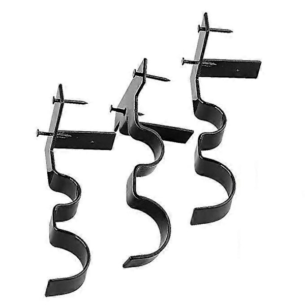 2-pack dubbel stånghållare gardinstångsbeslag för att hänga in i fönsterkarmen - Xin black 2PCS