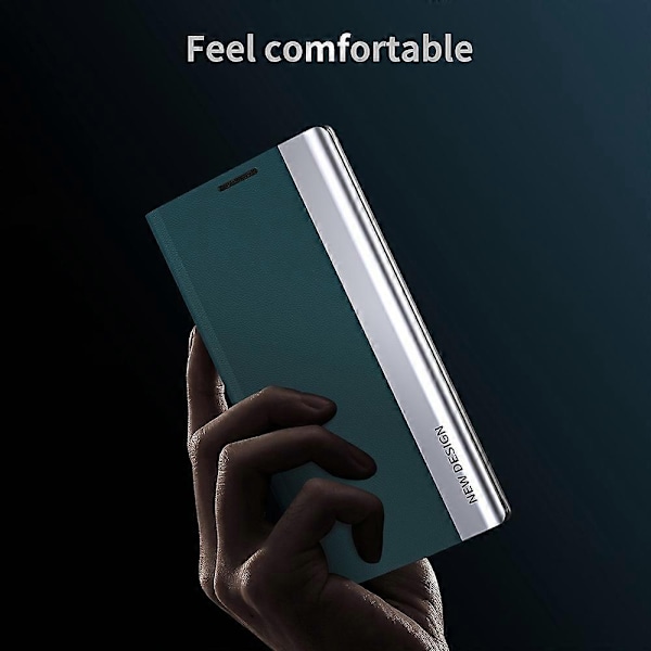 Kompatibel med Samsung Galaxy A56 5G Cover Antidrop Læder Telefon Cover med Stativ - Sky Blue-xindaren Red