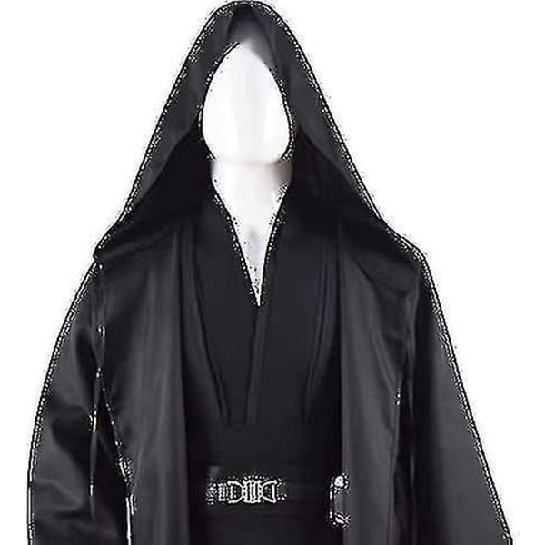 Voksen Tunika Kostume til Jedi Outfit Skywalker Halloween Cosplay Kostume Hættetrøje Kappe Fuld Sæt Uniform Tre Versioner-Xin White M