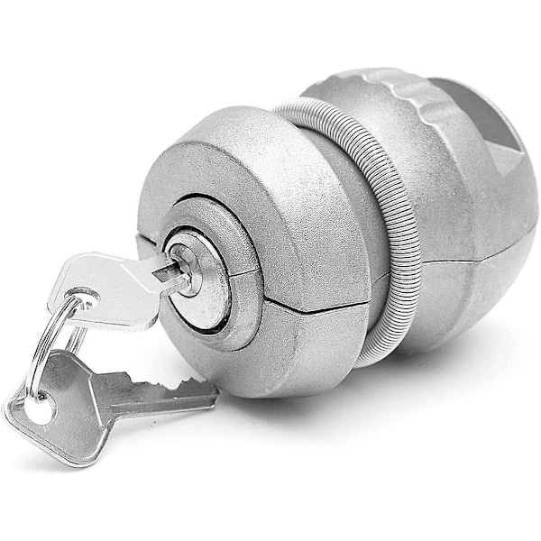 Universellt dragkrok lås koppling dragkula hänglås dragkula lås husvagnslås för husvagnssläp, zinklegering (silver) 1st-xindaren