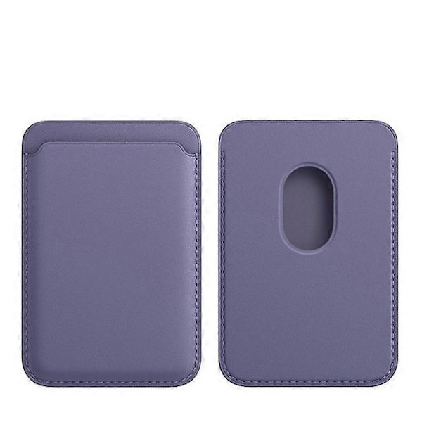För Magsafe Magnetiskt Läder Kortfack Plånboksfodral för iPhone 14 Pro Max 13 12 11 XS XR X 7 8 Plus Mini Skyddsfodral Tillbehör-Xin Purple