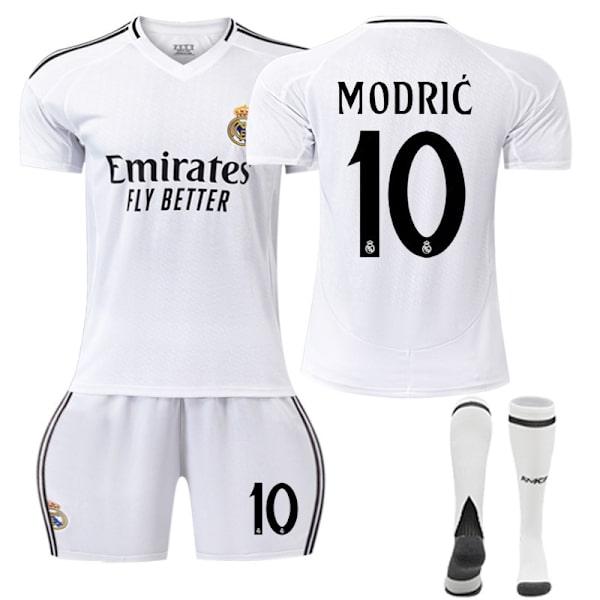 2024-2025 Real Madridin kotipelipaita lapsille ja aikuisille, koko 10 MODRIC-Xin S