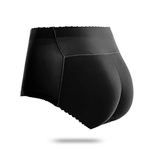 Dameundertøj med Polstring, Sømløs Butt Lifter Hofteforstærker Trusser, Hofte Pad Shapewear-Xin Black mid-waist XL