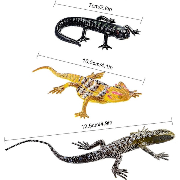 24 stk. Falsk Model Reptil Øgle Farverige Plastikfigurer Pædagogisk legetøj - xindaren