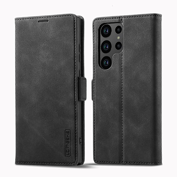 til Samsung Galaxy S23 Ultra 5G LC.IMEEKE Stærk Magnetisme Mikrofiber Læder Telefon Cover-Xin