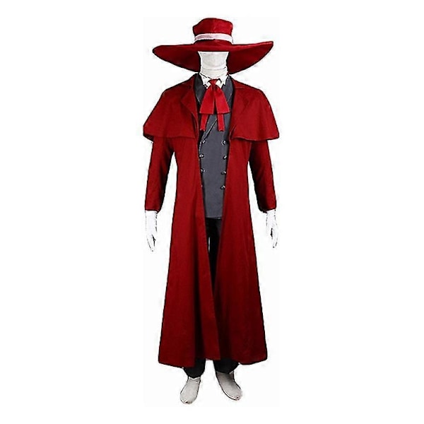 Anime Hellsing Alucard Vampyrjägare Skräddarsydd Cosplaydräkt Ultimate Halloween Unisex Full Set-c-Xin XXL