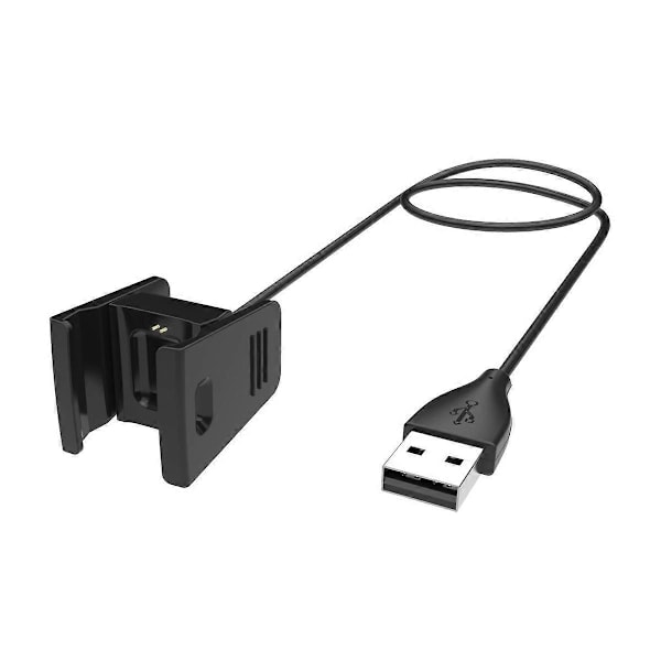 Smartwatch-oplader, opladningskabel, USB-oplader, adapter til Fitbit Charge 2 pulsmåler (sort) - Xin