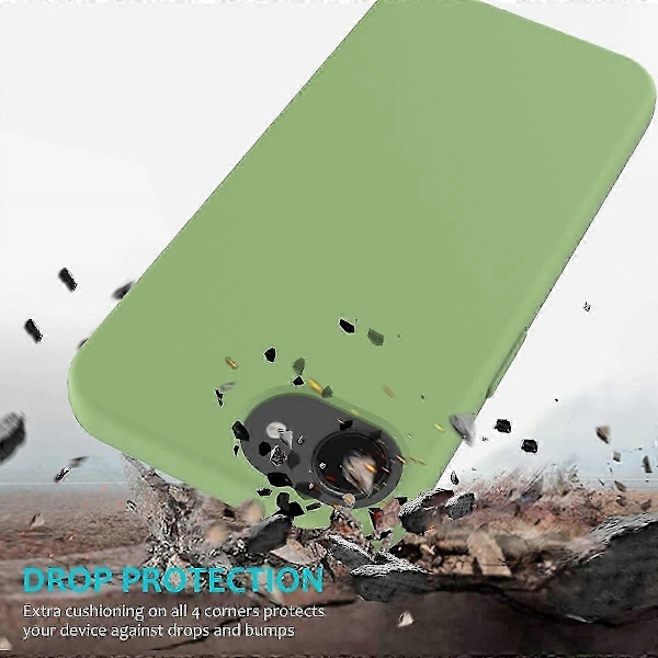 Yhteensopiva iPhone 16e -kotelon kanssa, pudotuksenkestävä nestemäinen silikoni pehmeällä vuorauksella varustettu takakuori - Vihreä-xindaren Mint Green