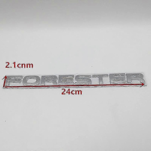1 stk 3d Metall Crosstrek Awd Brz Kompatibel med Wrx Bil Bokstav Skjerm Emblem Side Bakre Bagasjerom Hale Merke Klistremerke Dekal Biltilbehør-xindaren silver FORESTER
