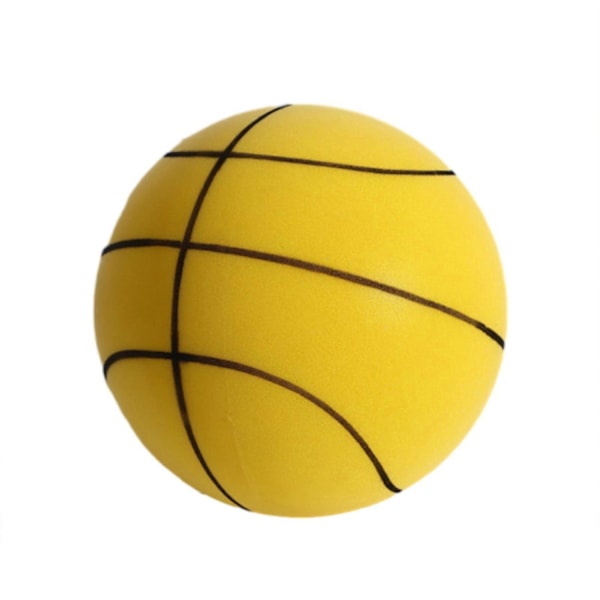 The Handleshh Silents Koripallo Kannettavat Pehmeät Pomppivat Pallot Sisäaktiviteetteihin - xindaren Yellow 24cm
