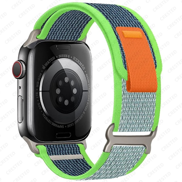 Trail Loop för Apple Watch Ultra 2 Armband 49mm 44mm 40mm 45mm 41mm 38mm 42mm 40 45mm Armband iWatch Serie 8 9 7 6 5 3 SE Armband g Blå-Xin g blue 38 40 41mm