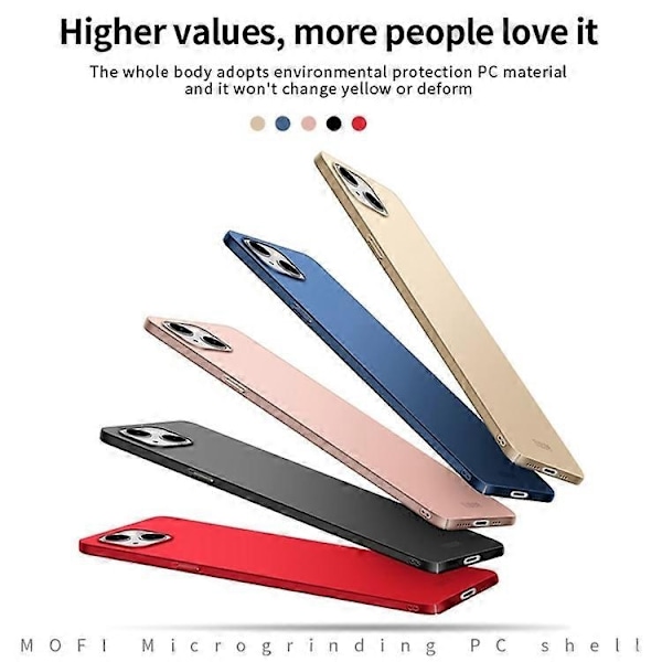 Kompatibel med iPhone 15 MOFI Frosted PC Ultratunt Hårt Skal-xindaren Red 15 Pro