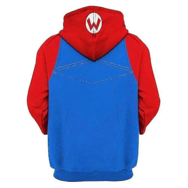 2023 Mario 3D Hættetrøje Unisex Kvinder Mænd Hættetrøje Sweatshirt Pullover Top Cosplay Kostume Gave-Xin Mario M