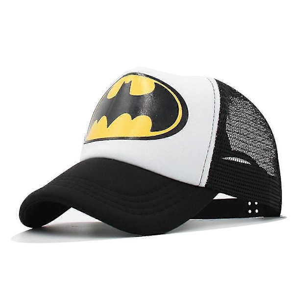 Barn Pojkar Flickor Batman Mesh Snapback Baseball Keps Sommar Utomhus Andningsbar Justerbar Sport Solhatt-xindaren Black White