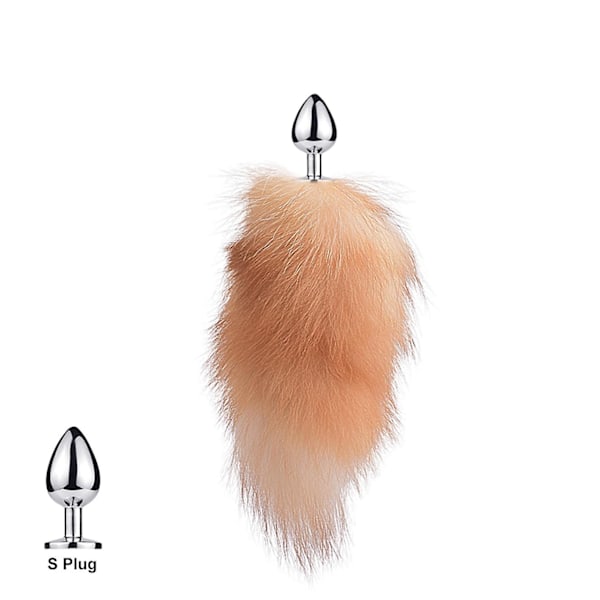 Haleplugg Foxehale Katte Små Rekvisitter Ekte Hår Liten Hale Avtakbar Hund Lek Sp-Xin Floating Golden Fox S