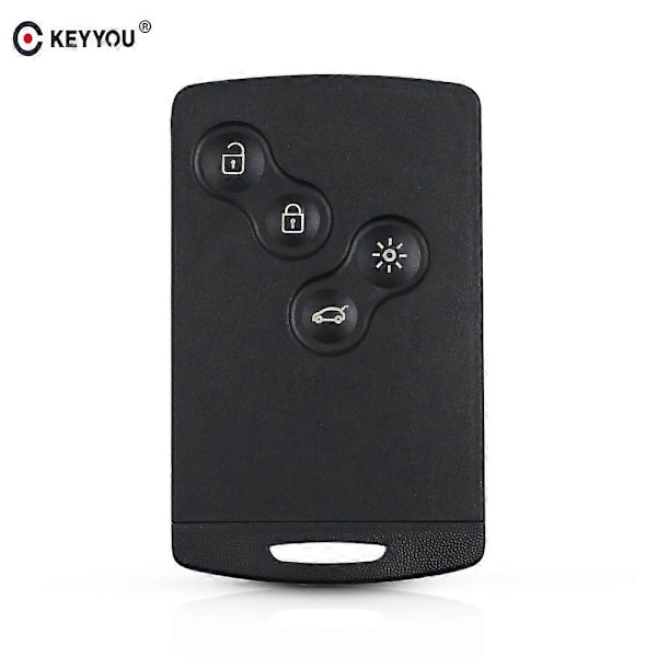 Fjärrnyckelfodral för Renault Koleos Clio Megane Scenic Laguna 4 Knappar Blad Smart Fjärrnyckelskal Nödinsats-Xin model 3