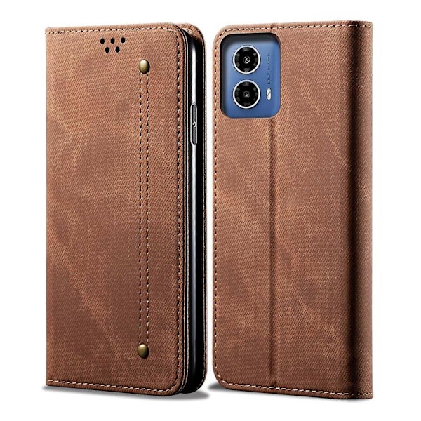 Kompatibel med Denim Textur Flip Läder Telefonfodral-xindaren Compatible with Motorola Moto G85