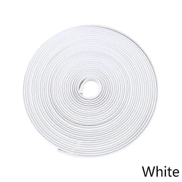 8M/Rulle Bilhjul Nav Däck Skyddsring Anti-kollisionsremsa Gummi Formning Trim Däckskydd Linje-xindaren white