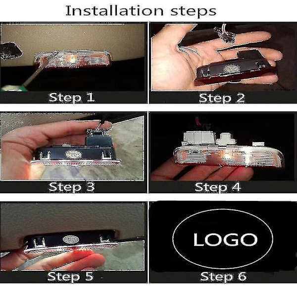 2 stk Velkomstlogo Laser Billedørlys Projektorlampe Led Høflighedslys til Skoda Superb 2009-2018 Mk2 Mk3 Superb Tilbehør-Xin B