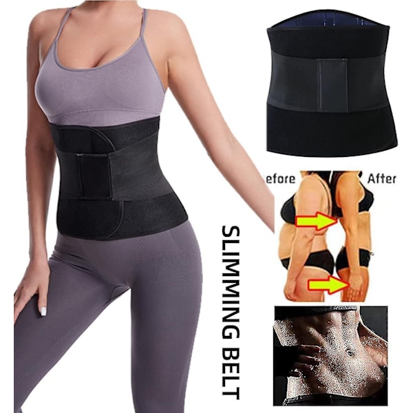 Postpartum Magbandage - C-sektion Magbindande Wrap Bukbinda för Postoperativ Återhämtning - Spännband för Tummy-tuck-Xin Black M