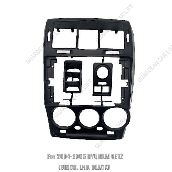 9 Tums Bilstereo Ram GPS Navigation Fascia Panel för 2002-2011 Hyundai Getz Installation-Xin left wheel Blcak