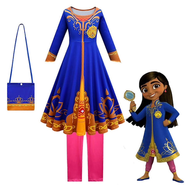 Mira Royal Detective lasten cosplay sininen mekko Halloween-asu taaperoille vauvatytöille joulu pitkähihaiset juhlapuvut - Xin pants 140cm