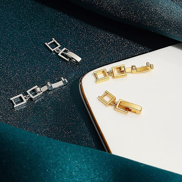 5 st Vikbart Förlängningslås Smyckesförlängare för Armband Halsband Tillverkning-xindaren Gold