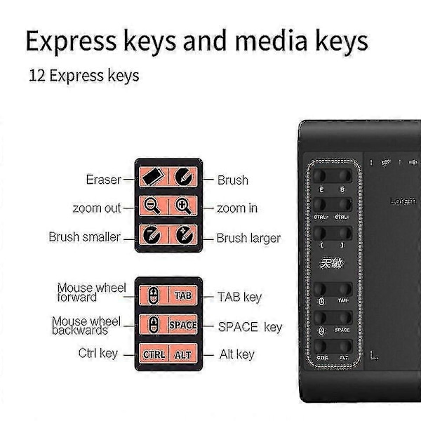Suuri 10x6 tuuman digitaalinen piirustustabletti luonnoslehtiö kynällä-Xin