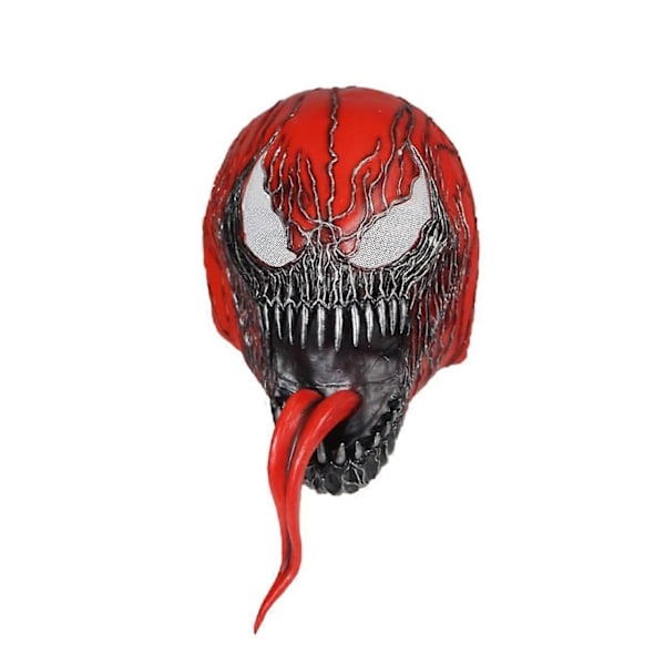 Superhjälte Venom Mask, Skrämmande Kostym Bus Party Läskig Venom Super Latex Mask för Vuxna Män och Kvinnor, Avengers latex hel huva Cos röd-Xin