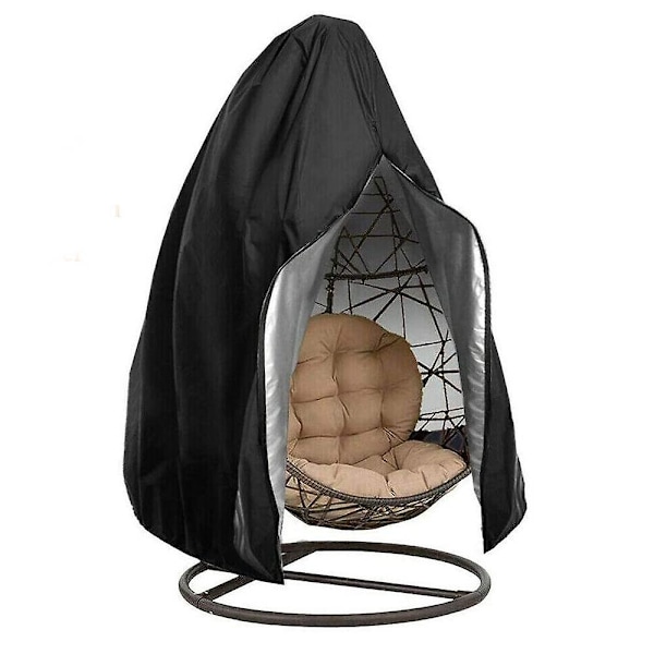 Utomhus Rattan Trädgårds Äggstol Skydd Dammtätt Rattan Stolskydd för Trädgårdsmöbler med Dragkedja-Xin