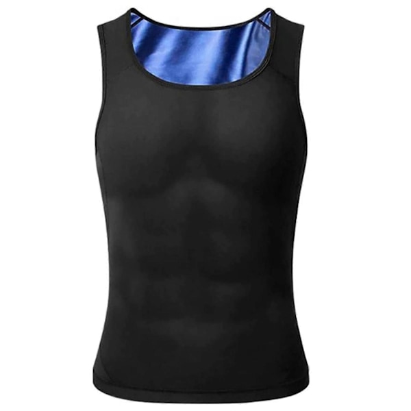 Gynekomasti Kompressionstanktopp Herr Shapewear, Kompressionstanktopp Herr, Herr Activewear-xindaren Black L-XL