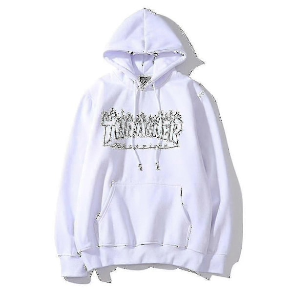Unisex Thrasher Huppari Kirjaintulostus Vetoketjullinen Huppu Taskuilla - Xin B L