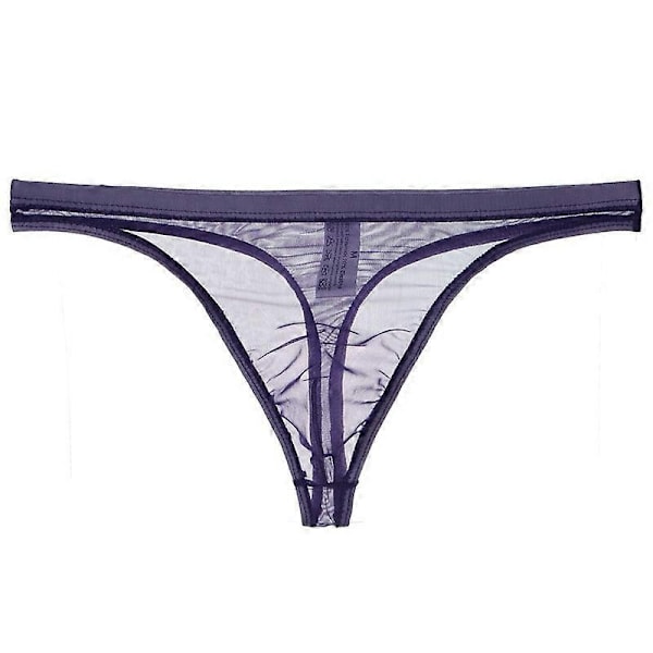 Miesten stringit, verkkokangas, mukavat, hikeä imevät, ohuet alusvaatteet, seksikäs T-paita-xindaren Purple XL
