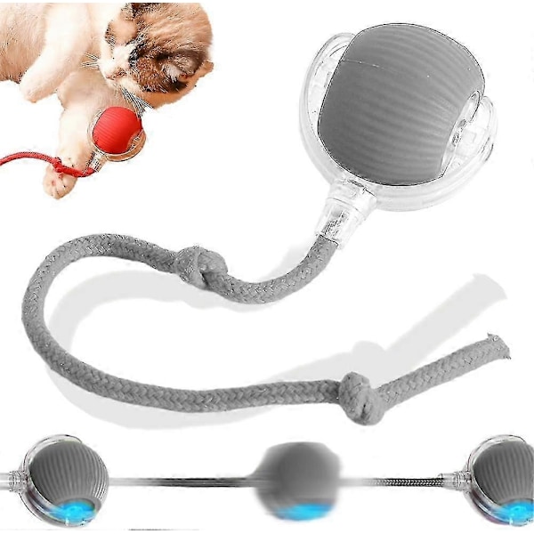 Interaktiv Rullande Hundleksak Smart Automatisk Självrullande Boll Elektrisk Hundleksak för Hund/KattP2021122457-xindaren Grey