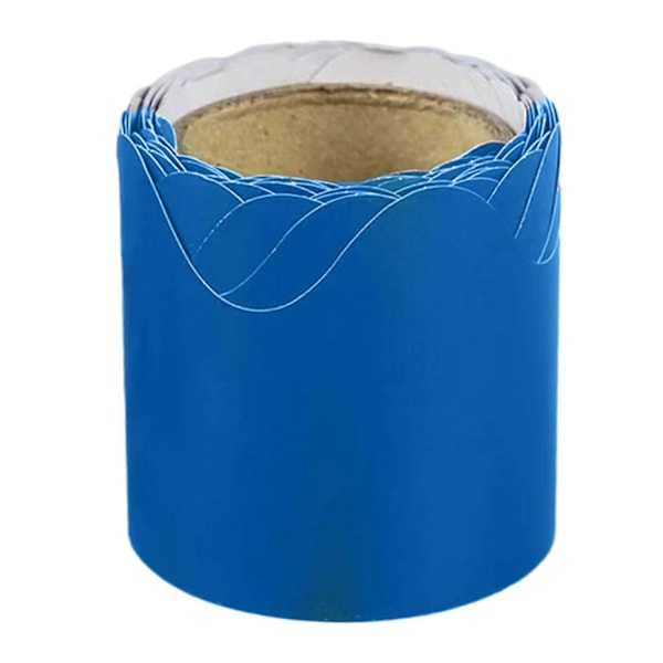 1 Rulla Luokkahuoneen Ilmoitustaulun Reunustarrat Värilliset Aaltoilevat Reunat Ilmoitustaulun Reunukset Koristepaperi Luokkahuoneen Koti Juhlat DIY Koristelu - xindaren Blue