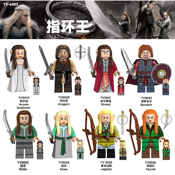 Nye Middelalderlige Dværg Ork Troldmand Hobbit Figurer Tilbehør Model Byggeklodser Lotr Klodser Legetøj Til Børn Gaver-Xin